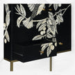 Bone Inlay Bar Cabinet Black Sparrow