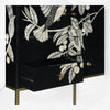 Bone Inlay Bar Cabinet Black Sparrow