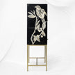Bone Inlay Bar Cabinet Black Sparrow
