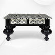 Bone Inlay Chess Coffee Table Black