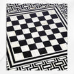 Bone Inlay Chess Coffee Table Black