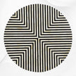 Bone Inlay Coffee Table Diamond Stripe Black