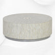 Mitteltisch mit Knocheneinlage, Streifendesign, Grau