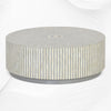 Mitteltisch mit Knocheneinlage, Streifendesign, Grau