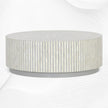 Mitteltisch mit Knocheneinlage, Streifendesign, Grau