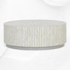 Mitteltisch mit Knocheneinlage, Streifendesign, Grau