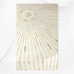 Table centrale avec incrustation d'os, motif à rayures, blanc