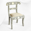 Bone Inlay Floral Chair Grey