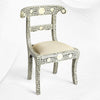 Bone Inlay Floral Chair Grey