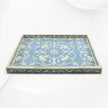 Bone Inlay Flower Tray Sky Blue | Blue Bone Inlay Tray