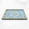 Bone Inlay Flower Tray Sky Blue | Blue Bone Inlay Tray