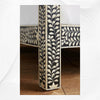 Bone Inlay Four Poster Bed Black