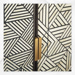 Bone Inlay Geometric Bar Cabinet Black