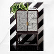 Bone Inlay Geometric Bar Cabinet Black