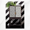 Bone Inlay Geometric Bar Cabinet Black