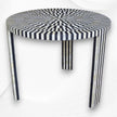 Bone Inlay Illusion Stripe Couchtisch Schwarz