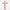 Bone Inlay Leaf Cross Pink