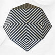 Sgabello rotondo ottagonale con intarsio in osso nero