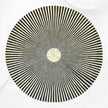 Bone Inlay Round Stripe Coffee Table Black
