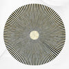 Bone Inlay Round Stripe Coffee Table Black