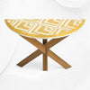 Table d'Appoint en Chêne Os V Design Jaune