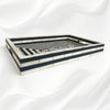 Stripe Bone Inlay Tray Black 2