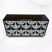 Bone Inlay Swan Cabinet 4 Door Black