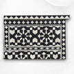 Bone Inlay Moroccan 7 Drawer Chest Black 2