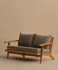 Breeze Teak Frame Sofa front angle