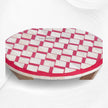 Brick Bone Inlay Side Table Red