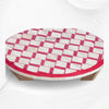 Brick Bone Inlay Side Table Red