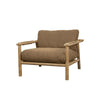 Brix Stick Frame Upholstered Lounge Chair with taupe cushions