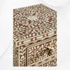 Brown Bone Inlay 6 Drawer Floral Lingerie Chest