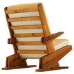 Bruto Chunky Wood Lounge Chair back view of the frame