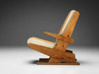 Bruto Chunky Wood Lounge Chair side profile