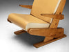 Bruto Chunky Wood Lounge Chair three-quarter view