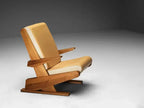 Bruto Chunky Wood Lounge Chair angled front