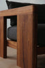 Cadence Low Wooden Lounge Chair frame corner close-up
