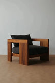 Cadence Low Wooden Lounge Chair three-quarter view