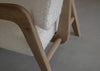 Calla Boucle Upholstered Lounge Armchair arm and leg detail