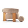 Cassia Low Rounded Boucle Armchair side view