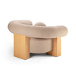 Cassia Low Rounded Boucle Armchair front view