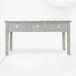 Chevron Bone Inlay 3 Drawer Console Black