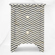 Chevron Bone Inlay Bedside 2 Drawer Black
