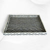Chevron Bone Inlay Tray Black