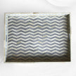Chevron Bone Inlay Tray Grey