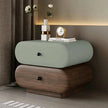Cloud Two Drawer Wooden Bedside Table sage green version