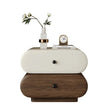 Cloud Two Drawer Wooden Bedside Table on a white background