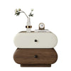 Cloud Two Drawer Wooden Bedside Table on a white background