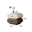 Cloud Two Drawer Wooden Bedside Table with dimensions